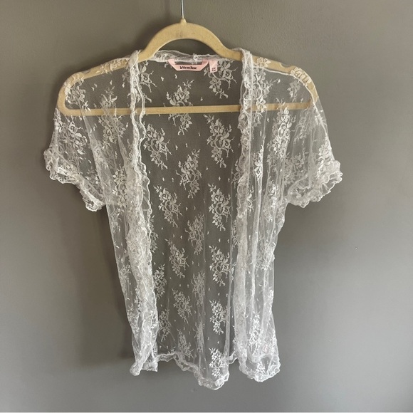 La Vie En Rose Other - La Vie En Rose lace robe size S/M white bridal wedding lingerie